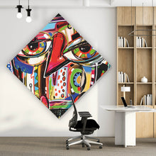 Lade das Bild in den Galerie-Viewer, Aluminiumbild Abstraktes Tiermotiv Raute