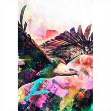 Lade das Bild in den Galerie-Viewer, Aluminiumbild gebürstet Adler Modern Art Hochformat