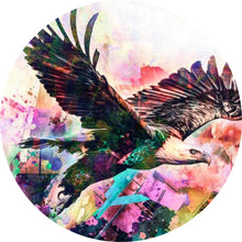 Lade das Bild in den Galerie-Viewer, Aluminiumbild gebürstet Adler Modern Art Kreis