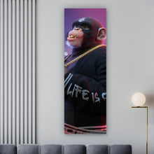 Lade das Bild in den Galerie-Viewer, Leinwandbild Affe mit Maske Thug Panorama Hoch