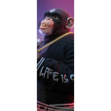 Lade das Bild in den Galerie-Viewer, Spannrahmenbild Affe mit Maske Thug Panorama Hoch