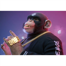Lade das Bild in den Galerie-Viewer, Spannrahmenbild Affe mit Maske Thug Querformat