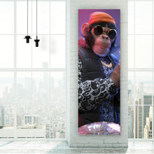 Lade das Bild in den Galerie-Viewer, Aluminiumbild Affe mit Mütze Swag Panorama Hoch