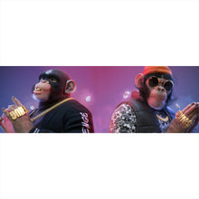 Lade das Bild in den Galerie-Viewer, Aluminiumbild Affen Thug and Swag Panorama