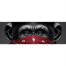 Lade das Bild in den Galerie-Viewer, Aluminiumbild gebürstet Affenporträt mit Bandana Panorama