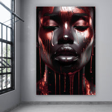 Lade das Bild in den Galerie-Viewer, Aluminiumbild gebürstet African Red Woman Hochformat