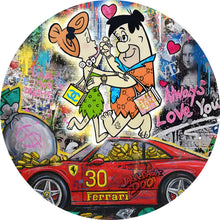 Lade das Bild in den Galerie-Viewer, Aluminiumbild gebürstet Always Love you Kreis