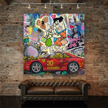 Lade das Bild in den Galerie-Viewer, Aluminiumbild gebürstet Always Love you Quadrat