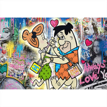 Lade das Bild in den Galerie-Viewer, Spannrahmenbild Always Love you Querformat