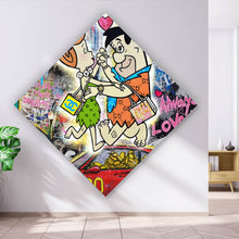 Lade das Bild in den Galerie-Viewer, Leinwandbild Always Love you Raute