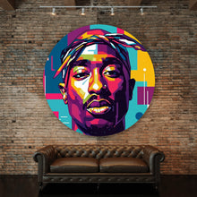 Lade das Bild in den Galerie-Viewer, Aluminiumbild Amerikanischer Rapper Kreis