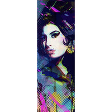 Lade das Bild in den Galerie-Viewer, Aluminiumbild Amy im Raster Pop Art Stil Panorama Hoch
