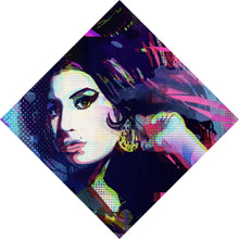 Lade das Bild in den Galerie-Viewer, Leinwandbild Amy im Raster Pop Art Stil Raute