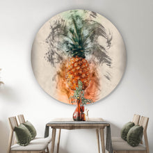 Lade das Bild in den Galerie-Viewer, Aluminiumbild Ananas Abstrakt Kreis