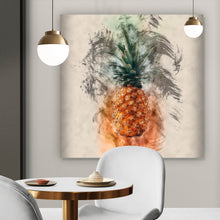 Lade das Bild in den Galerie-Viewer, Spannrahmenbild Ananas Abstrakt Quadrat
