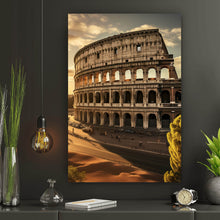 Lade das Bild in den Galerie-Viewer, Acrylglasbild Antikes Kolosseum in der Abendsonne Hochformat