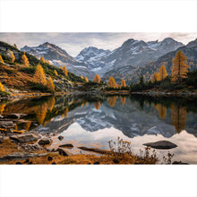 Lade das Bild in den Galerie-Viewer, Poster Atemberaubende Landschaft mit Bergen und See Querformat