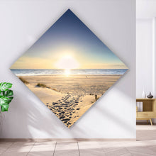 Lade das Bild in den Galerie-Viewer, Aluminiumbild Atemberaubende Strandlandschaft Raute