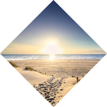 Lade das Bild in den Galerie-Viewer, Spannrahmenbild Atemberaubende Strandlandschaft Raute