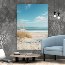 Lade das Bild in den Galerie-Viewer, Acrylglasbild Atemberaubender Strand mit sanften Wellen Hochformat
