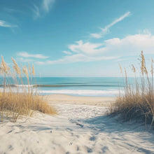 Lade das Bild in den Galerie-Viewer, Acrylglasbild Atemberaubender Strand mit sanften Wellen Quadrat