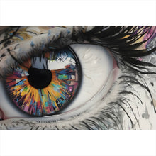 Lade das Bild in den Galerie-Viewer, Poster Auge mit bunter Iris Abstrakt Querformat