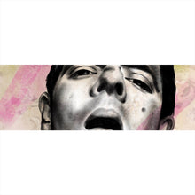 Lade das Bild in den Galerie-Viewer, Acrylglasbild Ausdrucksstarke Illustration mit großem WTF Schriftzug Panorama