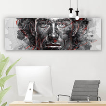 Lade das Bild in den Galerie-Viewer, Acrylglasbild Ausdrucksstarkes Porträt eines Mannes künstlerisch gestaltet Panorama