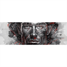Lade das Bild in den Galerie-Viewer, Acrylglasbild Ausdrucksstarkes Porträt eines Mannes künstlerisch gestaltet Panorama