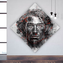 Lade das Bild in den Galerie-Viewer, Poster Ausdrucksstarkes Porträt eines Mannes künstlerisch gestaltet Raute