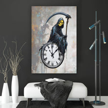 Lade das Bild in den Galerie-Viewer, Spannrahmenbild Banksy Abstakter Sensenmann Hochformat