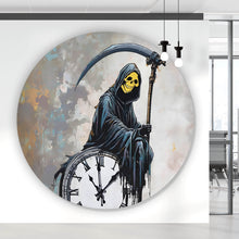 Lade das Bild in den Galerie-Viewer, Aluminiumbild Banksy Abstakter Sensenmann Kreis