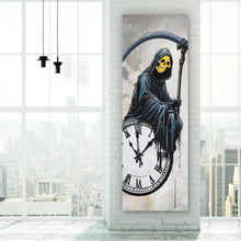 Lade das Bild in den Galerie-Viewer, Leinwandbild Banksy Abstakter Sensenmann Panorama Hoch