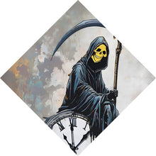 Lade das Bild in den Galerie-Viewer, Aluminiumbild Banksy Abstakter Sensenmann Raute