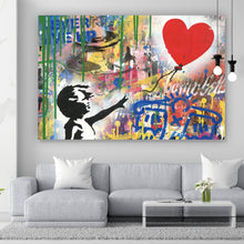 Lade das Bild in den Galerie-Viewer, Poster Banksy - Ballon Girl Graffity Querformat