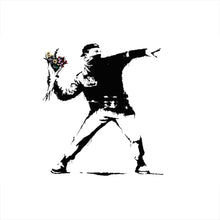 Lade das Bild in den Galerie-Viewer, Poster Banksy - Blumenwerfer Querformat