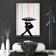 Lade das Bild in den Galerie-Viewer, Poster Banksy - In the Rain Hochformat