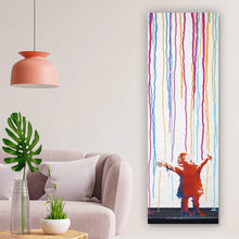 Lade das Bild in den Galerie-Viewer, Leinwandbild Banksy - In the Rain Panorama Hoch