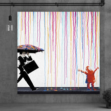 Lade das Bild in den Galerie-Viewer, Poster Banksy - In the Rain Quadrat