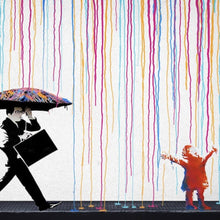 Lade das Bild in den Galerie-Viewer, Poster Banksy - In the Rain Quadrat