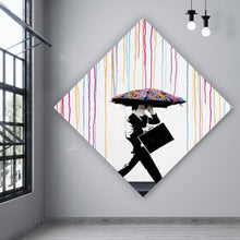Lade das Bild in den Galerie-Viewer, Aluminiumbild Banksy - In the Rain Raute