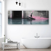 Lade das Bild in den Galerie-Viewer, Acrylglasbild Banksy - Junge mit Leuchtfeuer Panorama