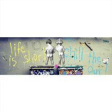 Lade das Bild in den Galerie-Viewer, Poster Banksy - Life is short Panorama