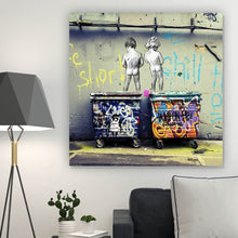 Lade das Bild in den Galerie-Viewer, Poster Banksy - Life is short Quadrat
