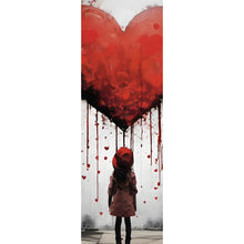 Lade das Bild in den Galerie-Viewer, Poster Mädchen mit Herz Street Art Panorama Hoch
