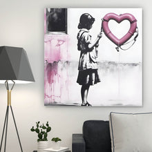 Lade das Bild in den Galerie-Viewer, Poster Banksy - Mädchen mit Rettungsring Quadrat