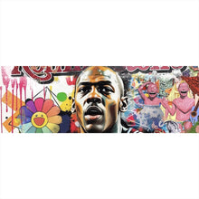 Lade das Bild in den Galerie-Viewer, Poster Basketballspieler mit farbenfrohem Hintergrund Panorama