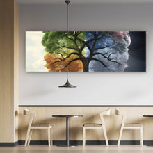 Lade das Bild in den Galerie-Viewer, Leinwandbild Baum 4 Jahreszeiten Panorama