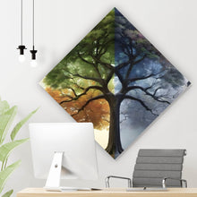 Lade das Bild in den Galerie-Viewer, Poster Baum 4 Jahreszeiten Raute