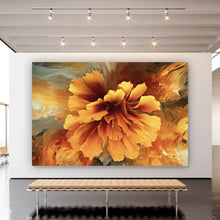 Lade das Bild in den Galerie-Viewer, Spannrahmenbild Beeindruckende abstrakte Blume Fluid Art Querformat